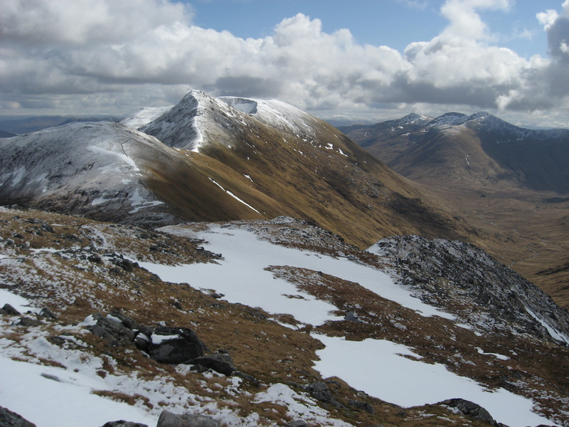 Sgurr Beag Sgurr an Lochain and Sgurr an Doire Leathainn from Creag nan Damh