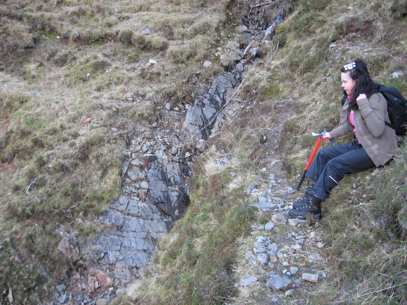 The bad step on the Coire Domhainn path