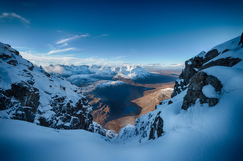 Sgurr nan Gillean and the Cuillin from the top of Great Gully, Blaven