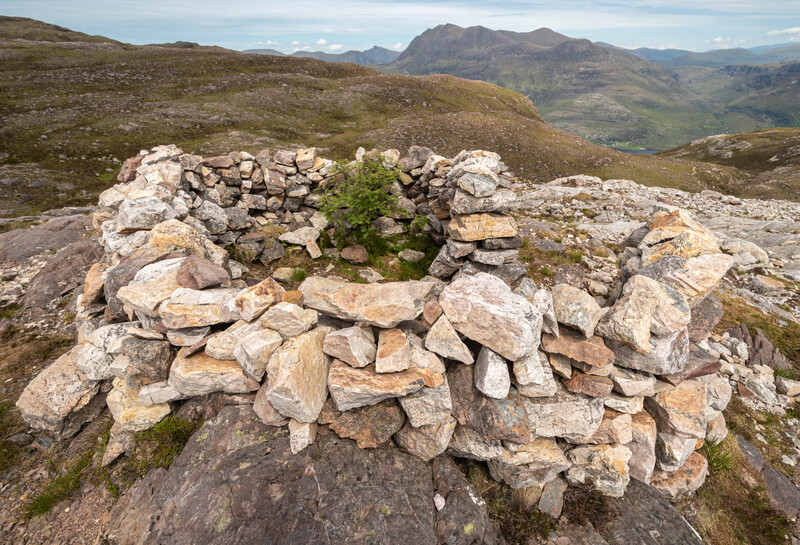 Shelter on the mountain path above Loch Maree