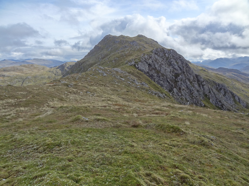 Looking up the west ridge of Sguman Coinntich to the summit