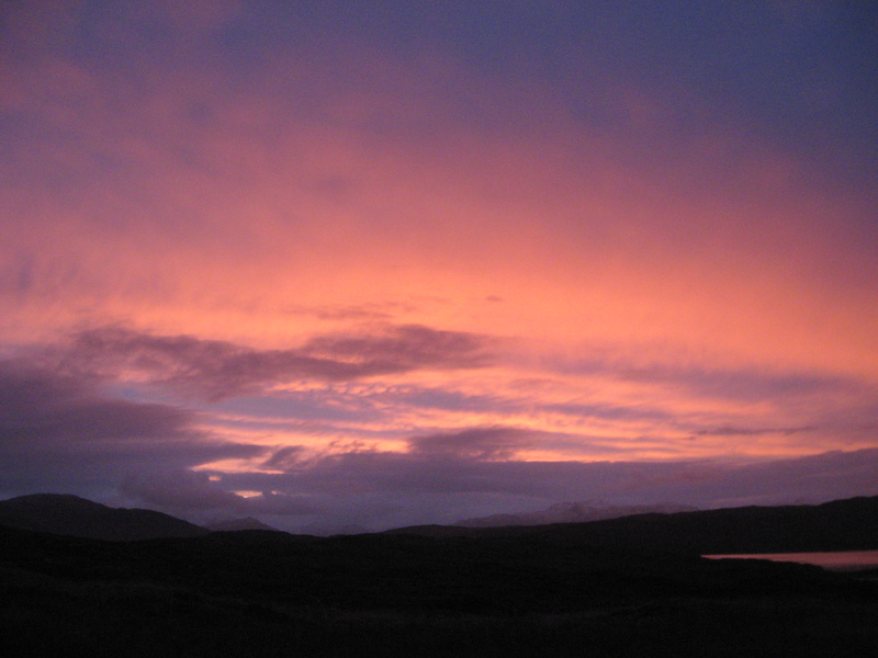 Sunrise over Beinn Sgritheall Ladhair Bheinn and Loch Eishort 29/10/08