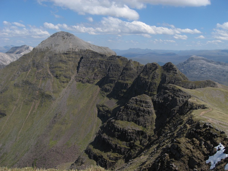 Spidean achoire Leith and the pinnacles from Mullach an Rathain