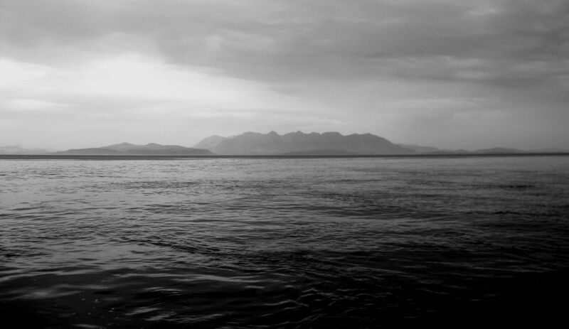 The Cuillin from the boat at Canna