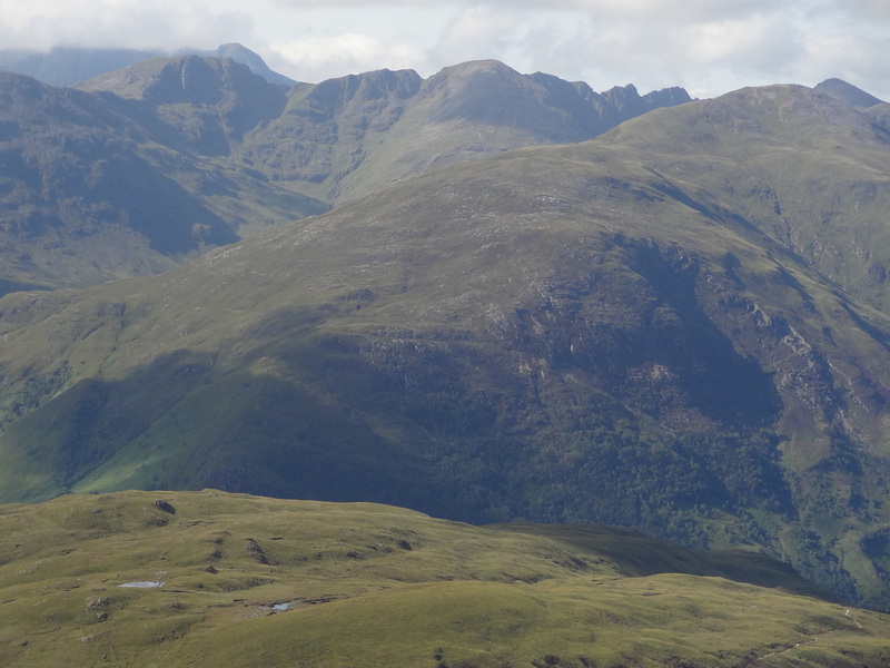 The Aonach Eagach from the stalkers path