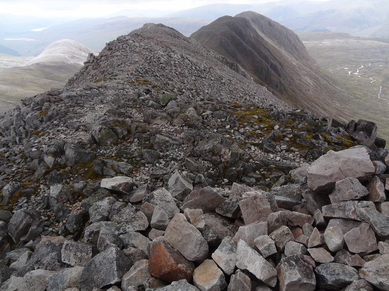 Looking south down the ridge of Beinn Liath Mhor from the summit