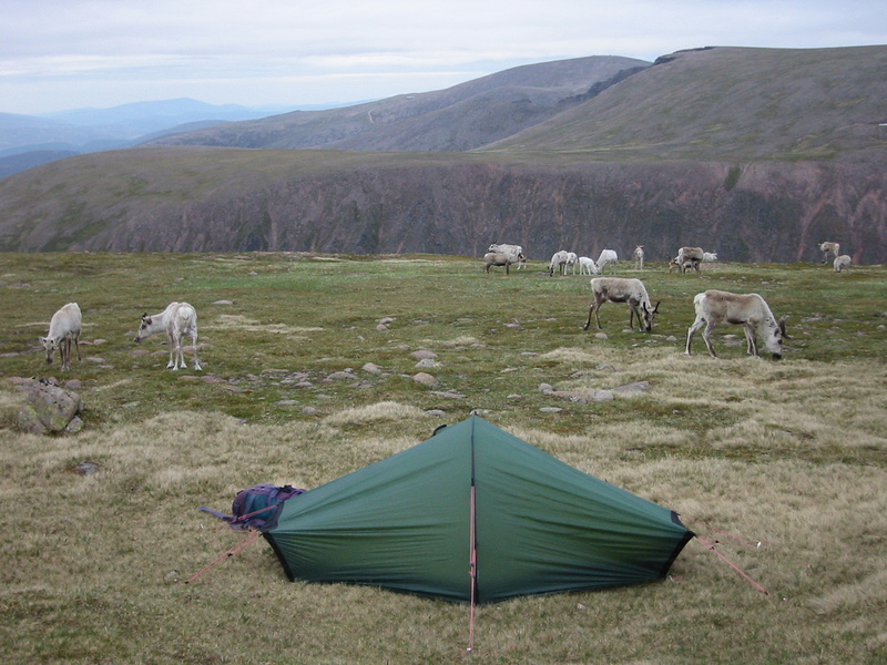 Camp on Sron na Lairig