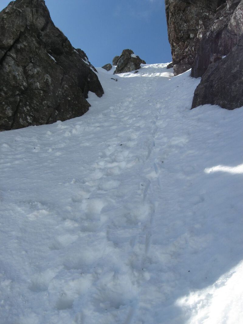 Looking up the chimney on the south top