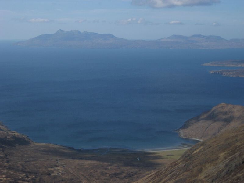 Rum and Camasunary from the bealach