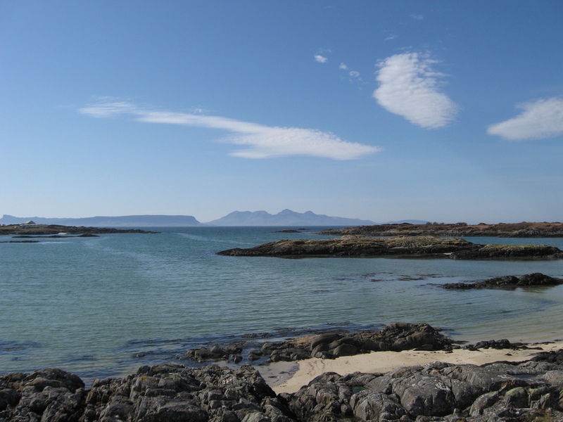 Rum and Eigg from Arisaig beach