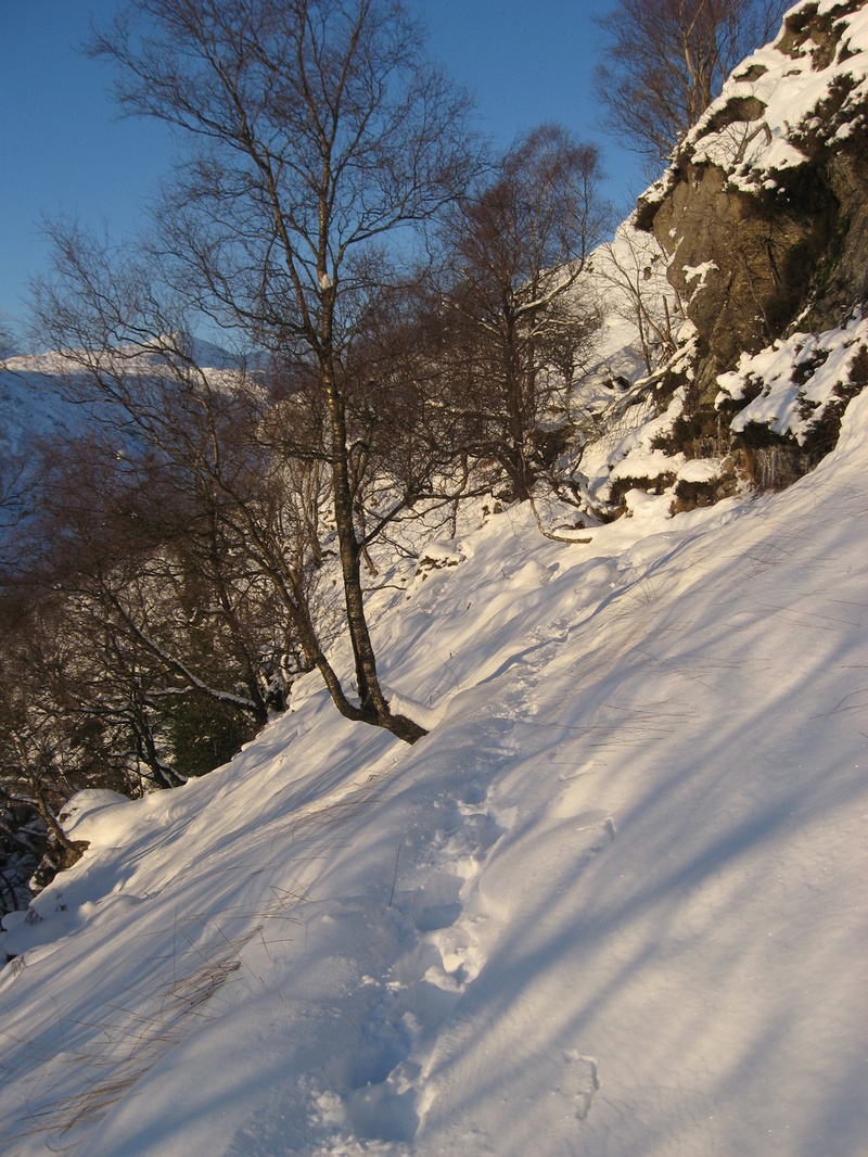 Descending the Beinn Glas falls