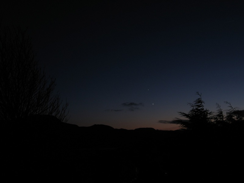 Venus and Jupiter above Sleat Skye