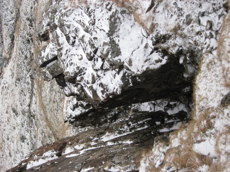 Looking down the intial scramble onto the main path