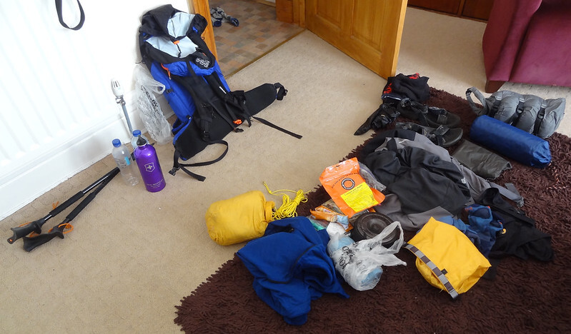 Sorting the gear at Wooler